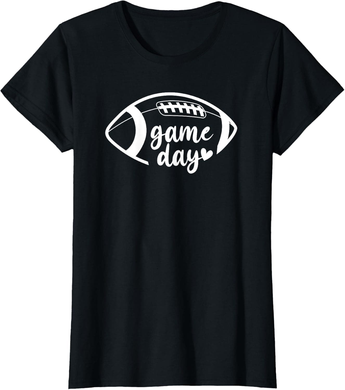 Cute Game Day Heart Football — Football apparel design