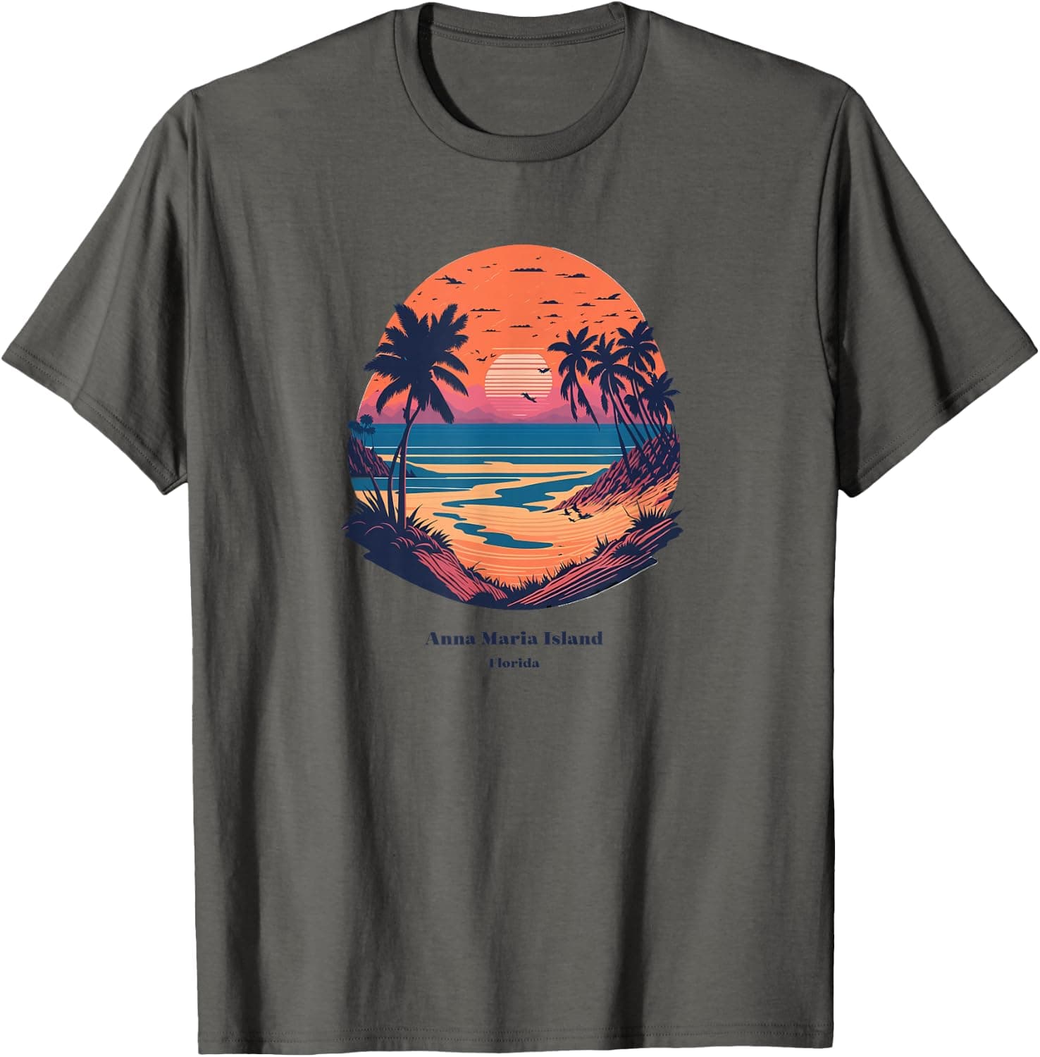Anna Maria Island Beach Retro 70s Sunset Ocean Vibe — USA apparel design