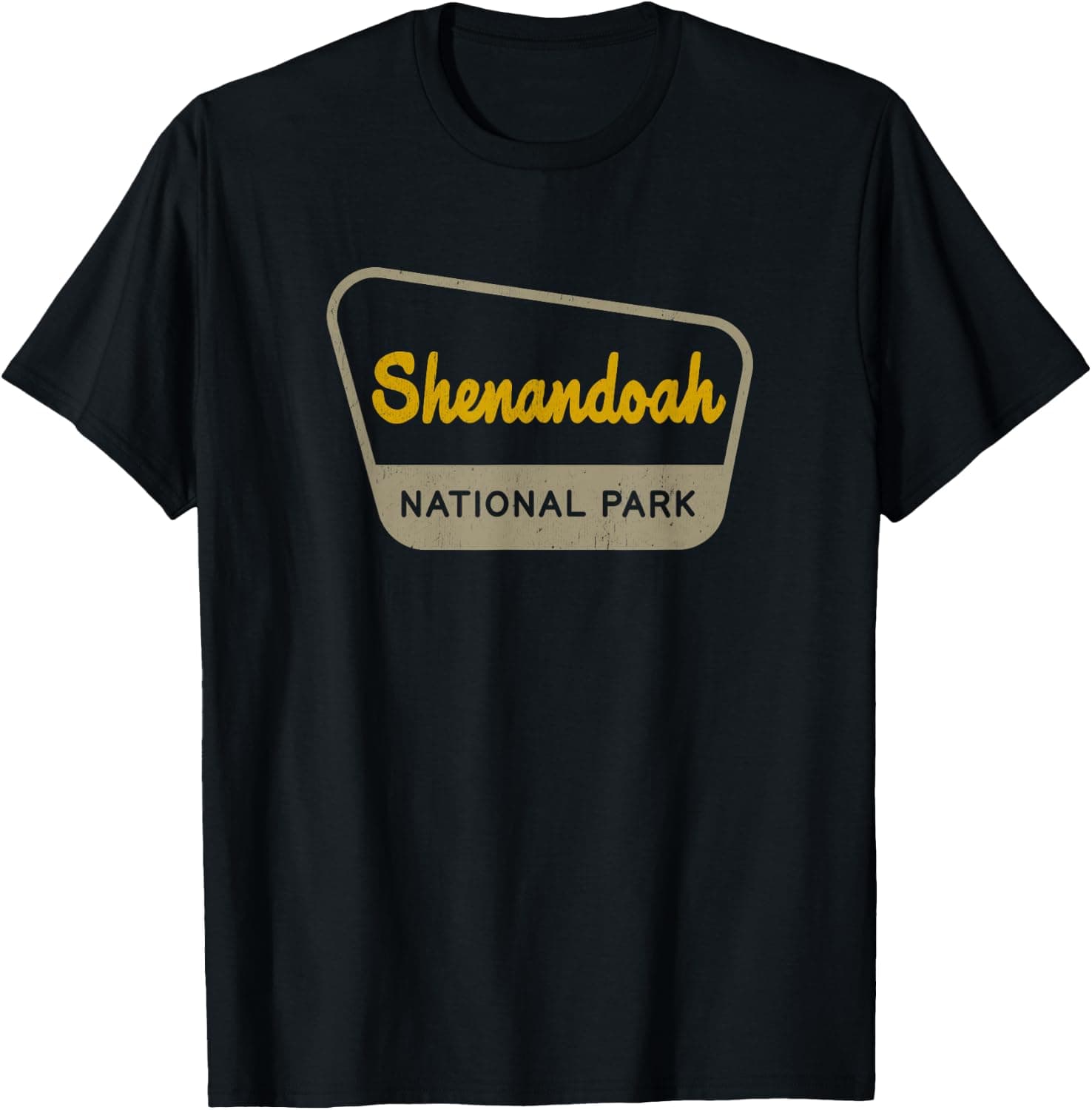 Shenandoah National Park Retro Two-Tone Sign — Shenandoah National Park apparel design