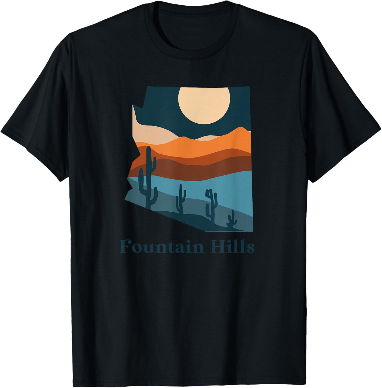 Fountain Hills Arizona Desert Style Boho AZ Landscape — USA apparel design