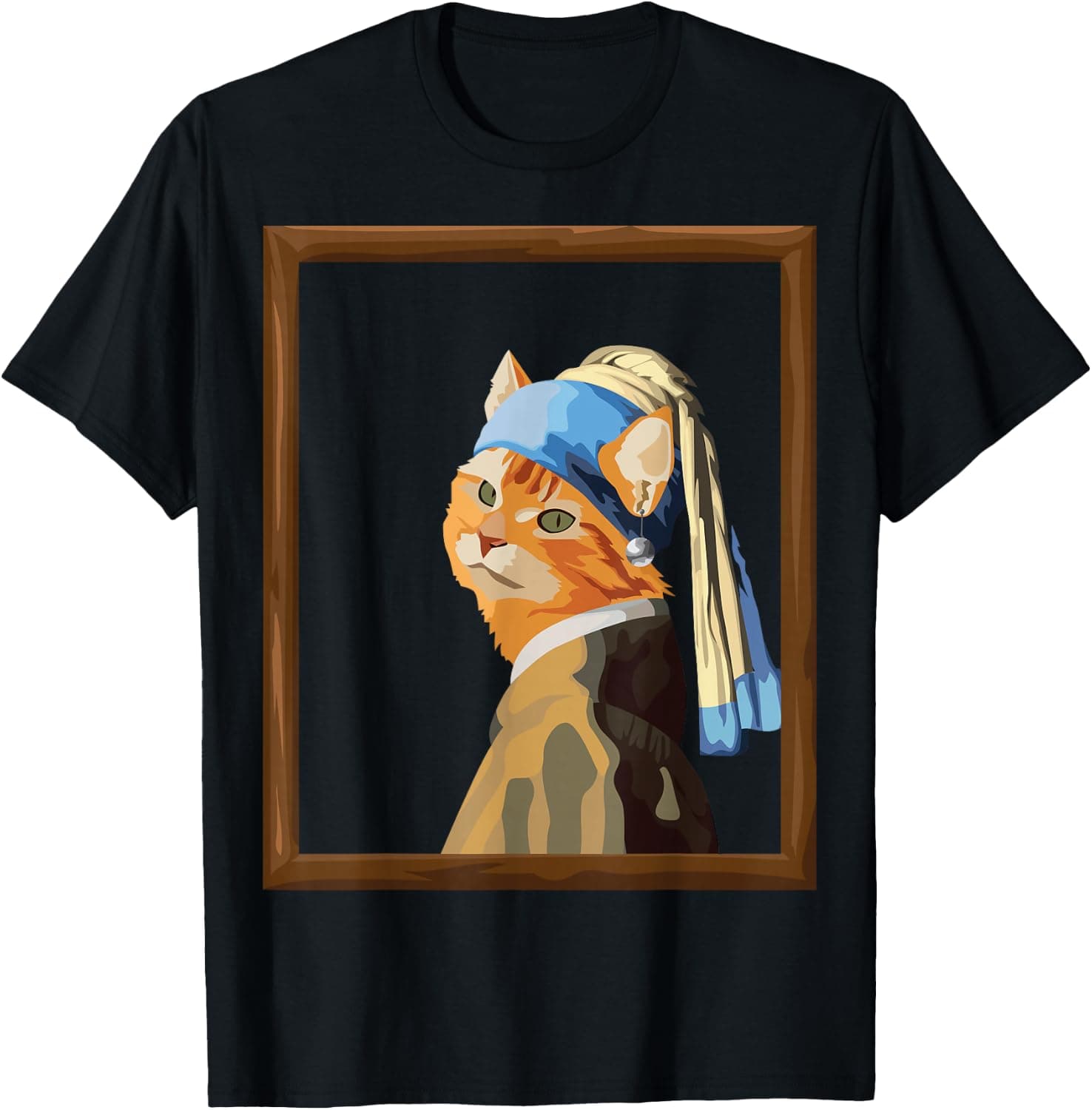 Cat With A Pearl Earring Art Parody — Cats apparel design