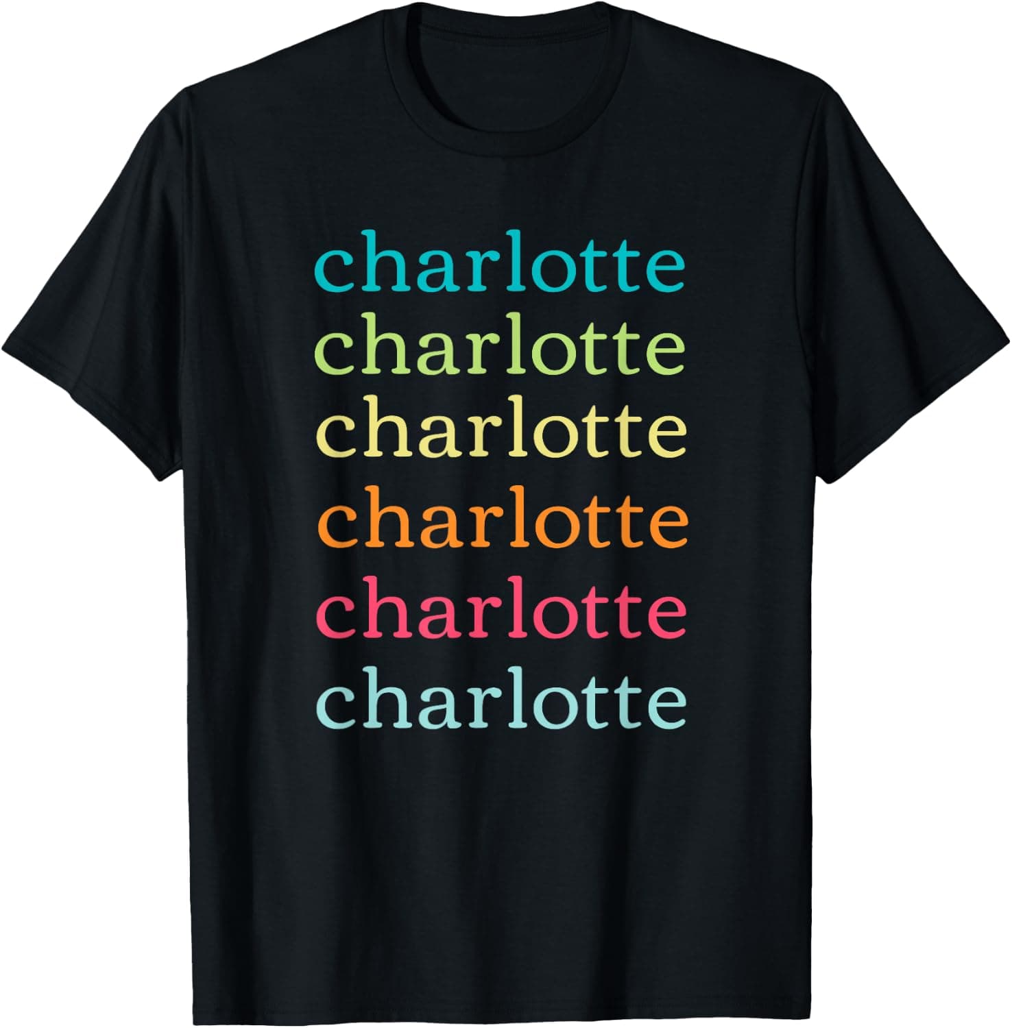 Charlotte North Carolina (NC) Cute and Colorful Text — North Carolina apparel design