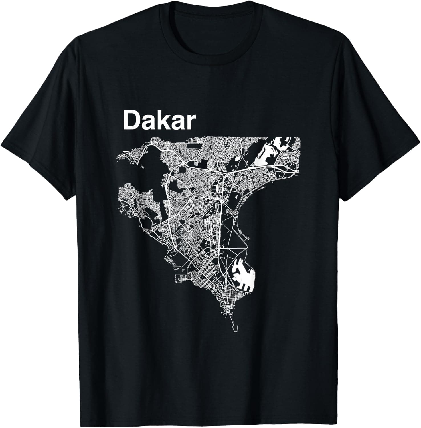 Dakar Senegal Classic City Map Graphic — Senegal apparel design